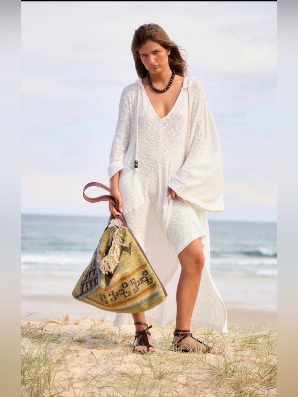 FREE PEOPLE Super Slub Poncho/BEACH COVERUP